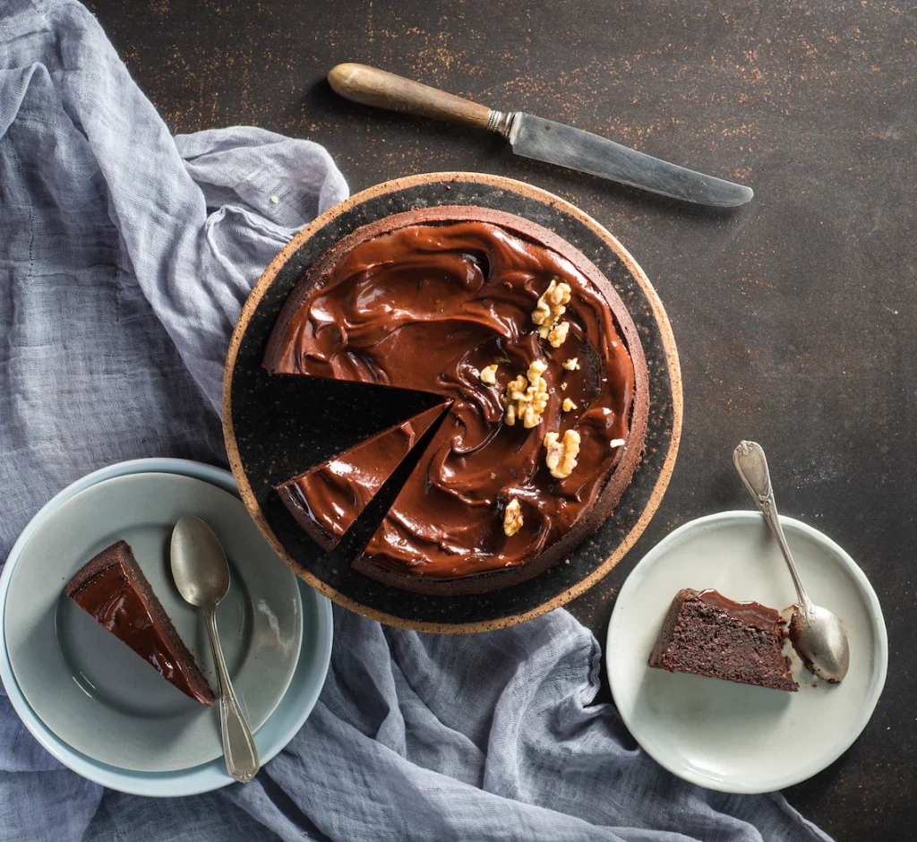 Chocolate walnut orangeandoliveoilcake BakeClubandWinningsAppliances